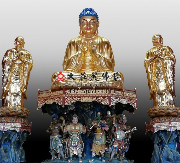 銅雕一佛二弟子佛像價格多少？購買銅雕一佛二弟子佛像要多少錢？